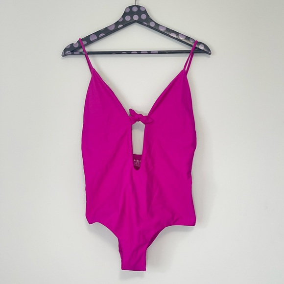 Aila Blue Midnight In Paris One Piece Pink Swimsuit Size Large - Picture 3 of 12